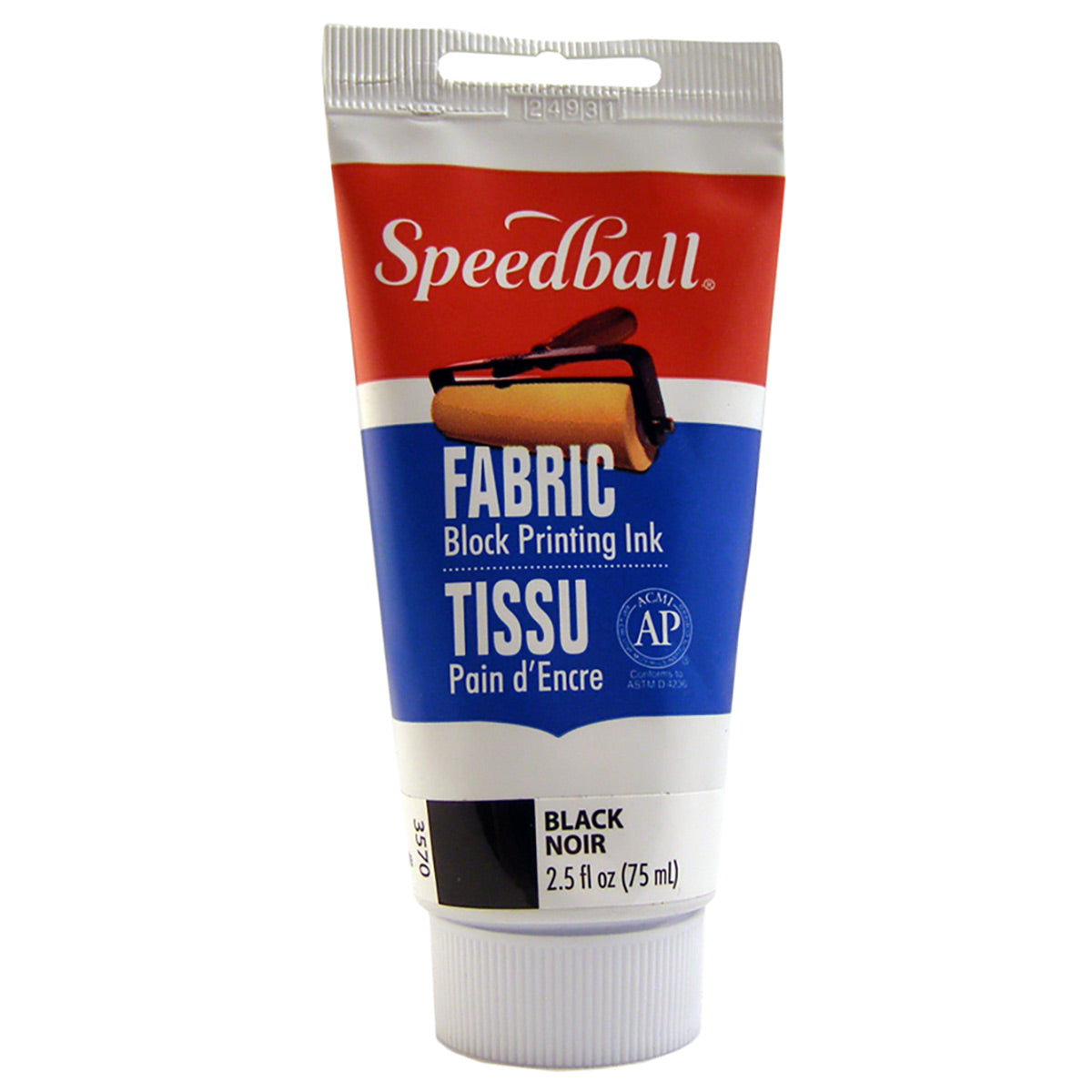 Speedball - Fabric Block Printing Ink 75ml (2.5oz) - Black