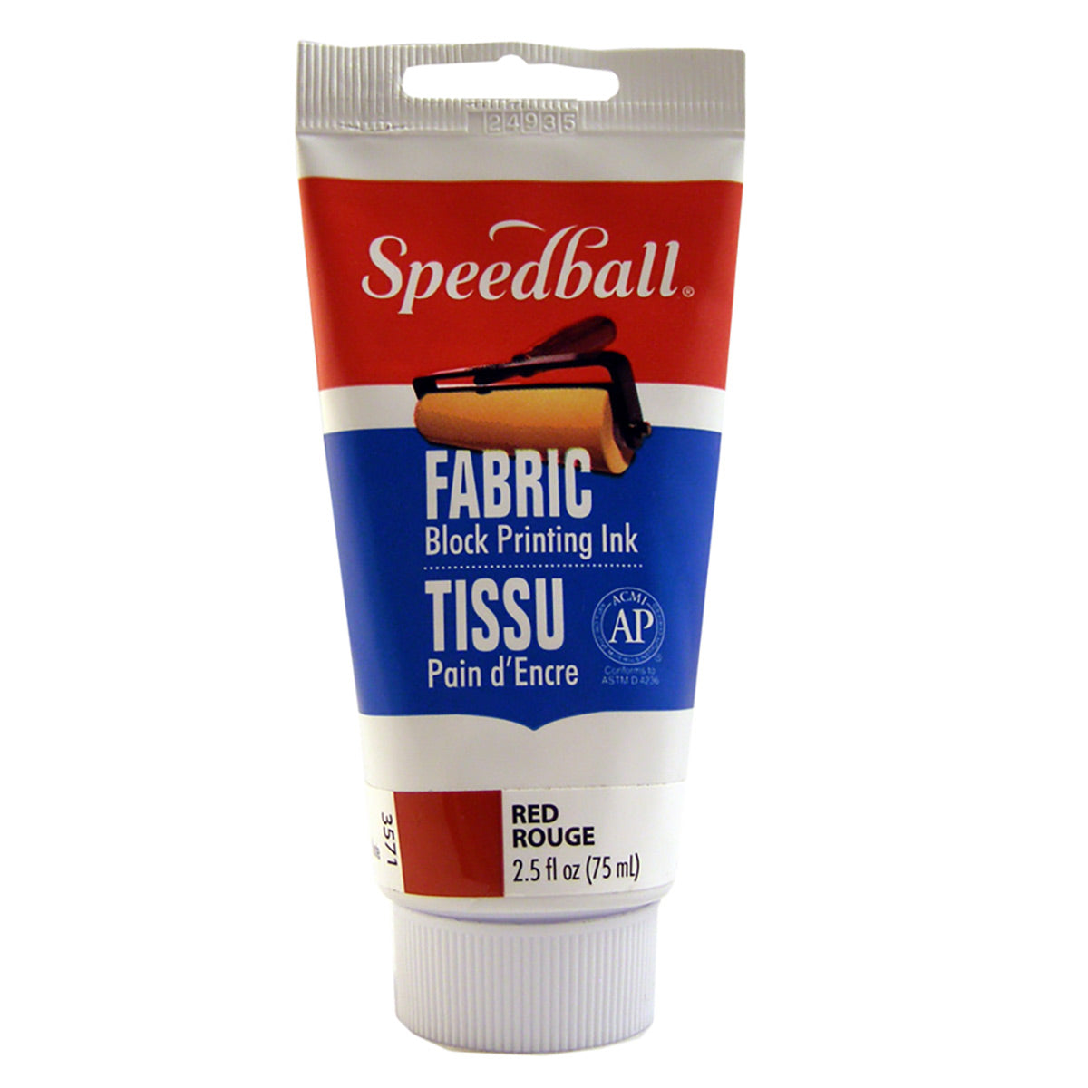 Speedball - Fabric Block Druckfarbe 75ml (2.5oz) - Rot
