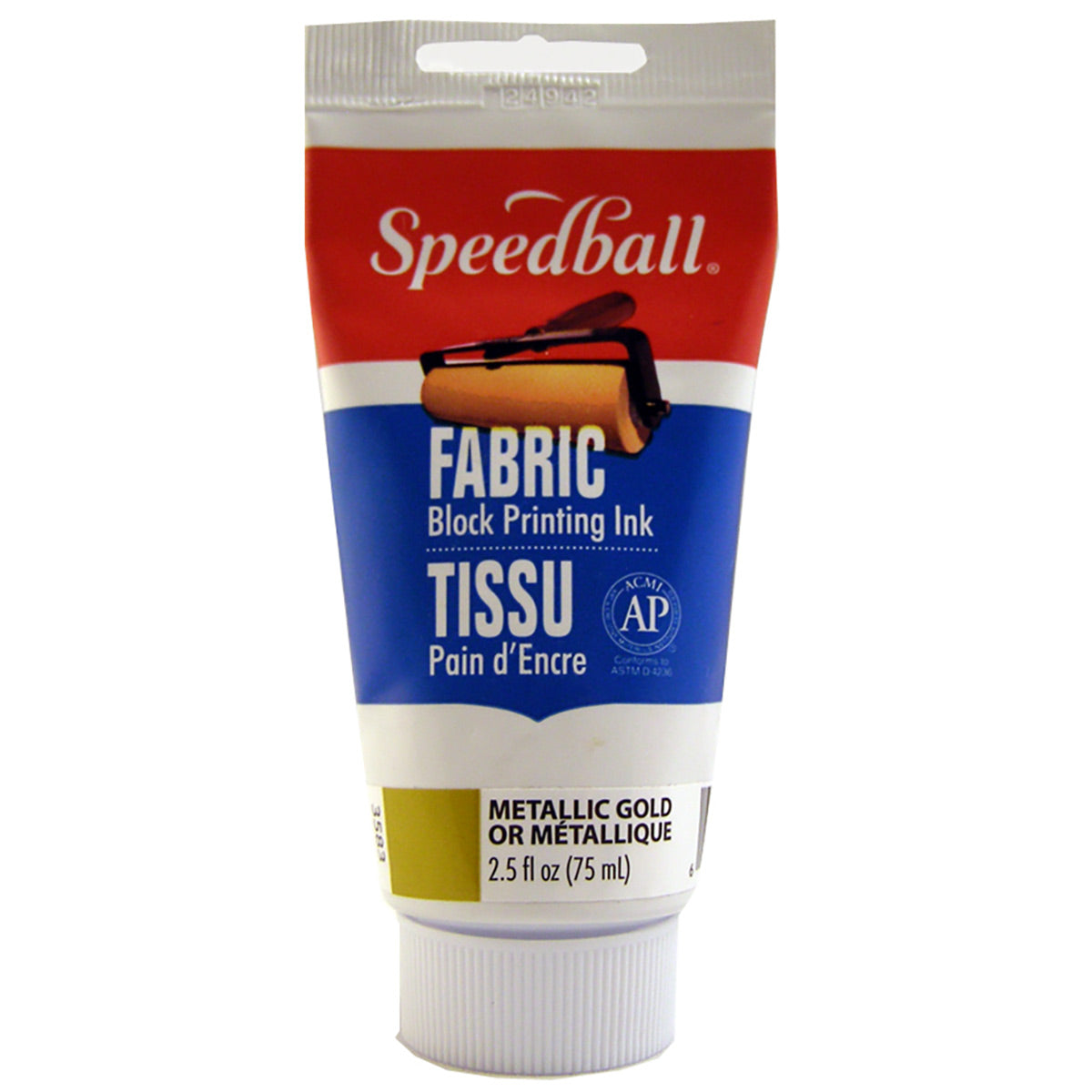 Speedball - Fabric Block Printing Ink 75ml (2,5 oz) - Metallic Gold