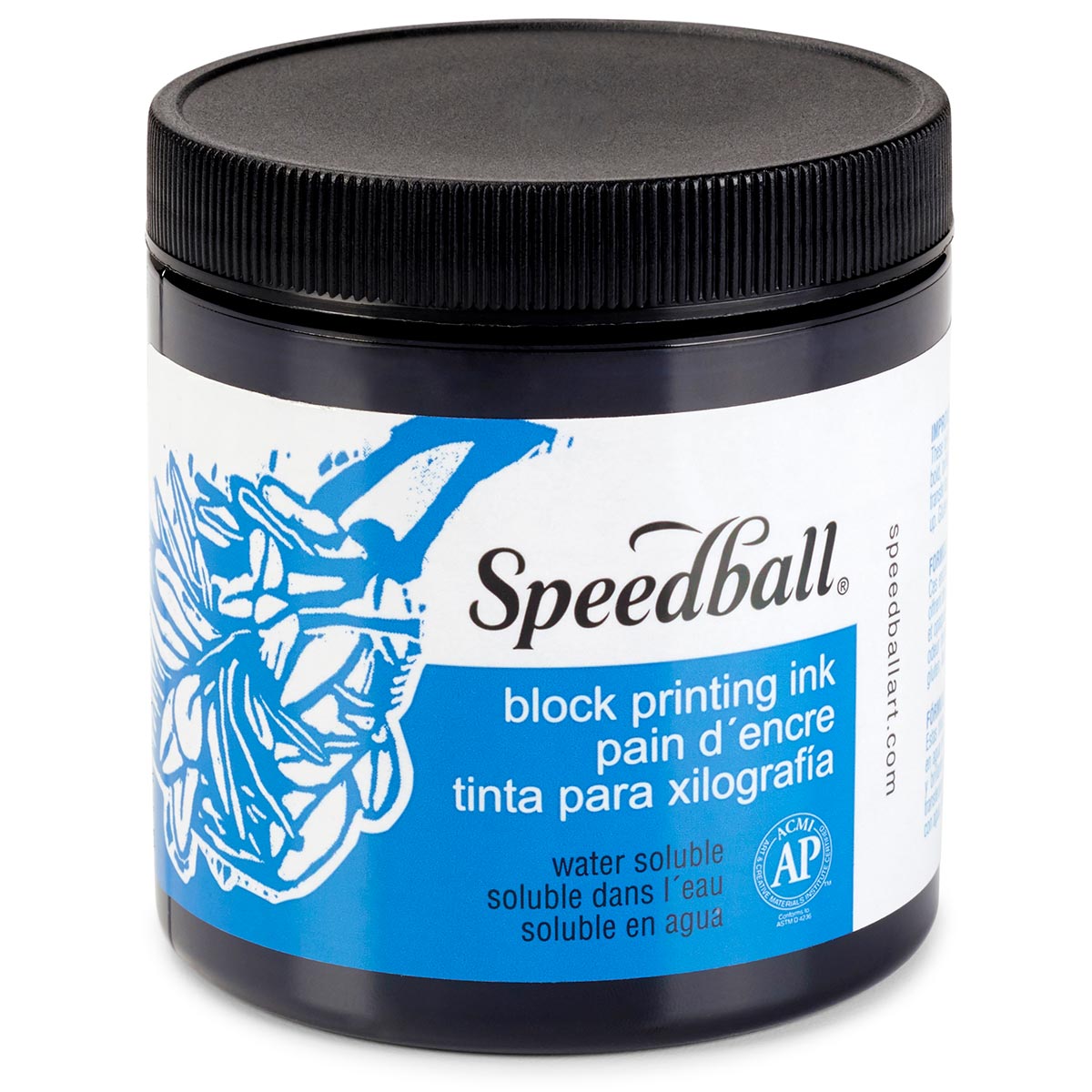 Speedball - in water oplosbaar blok inkt 236 ml (8oz) - zwart
