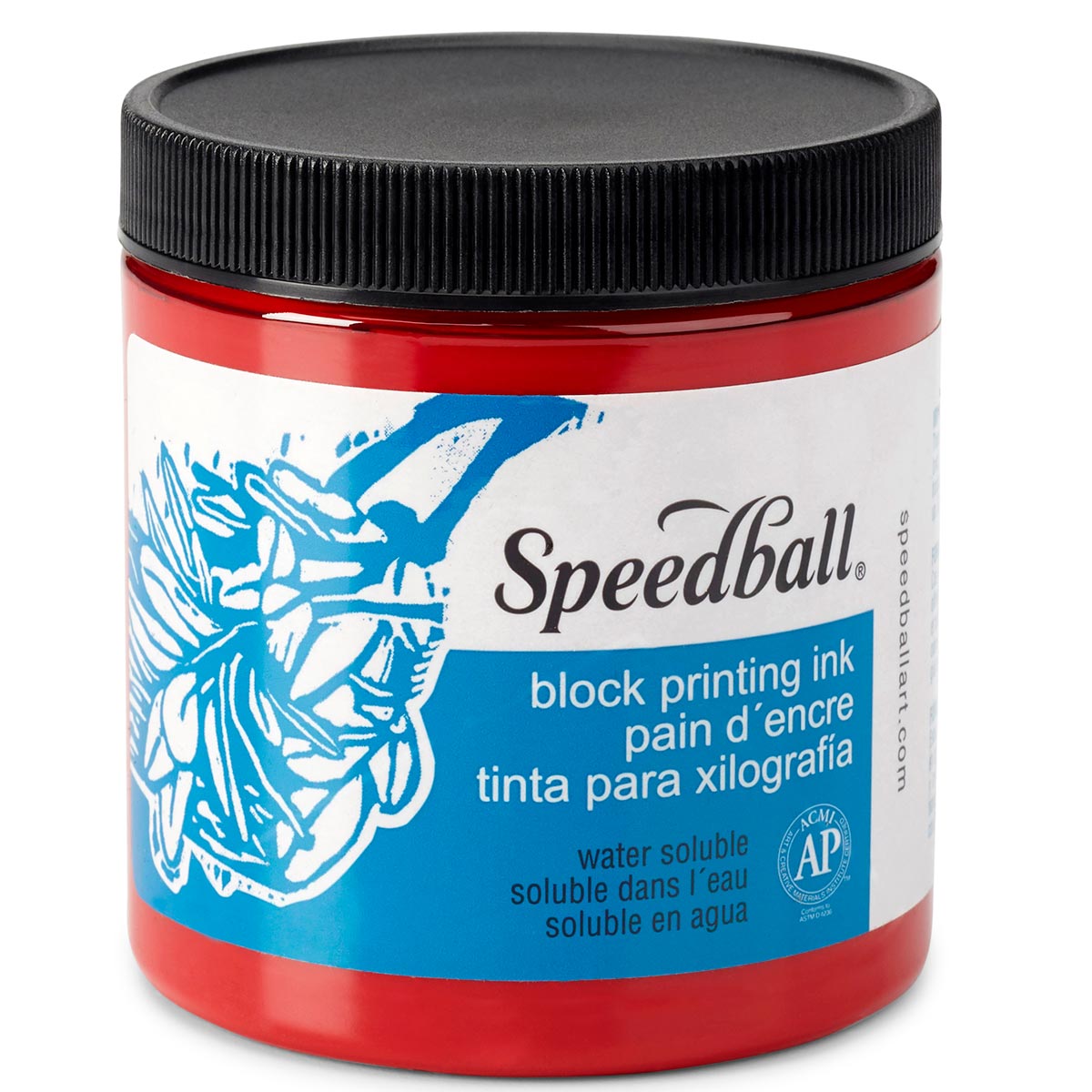 Speedball - Water-Soluble Block Ink 236ml (8oz) - Red