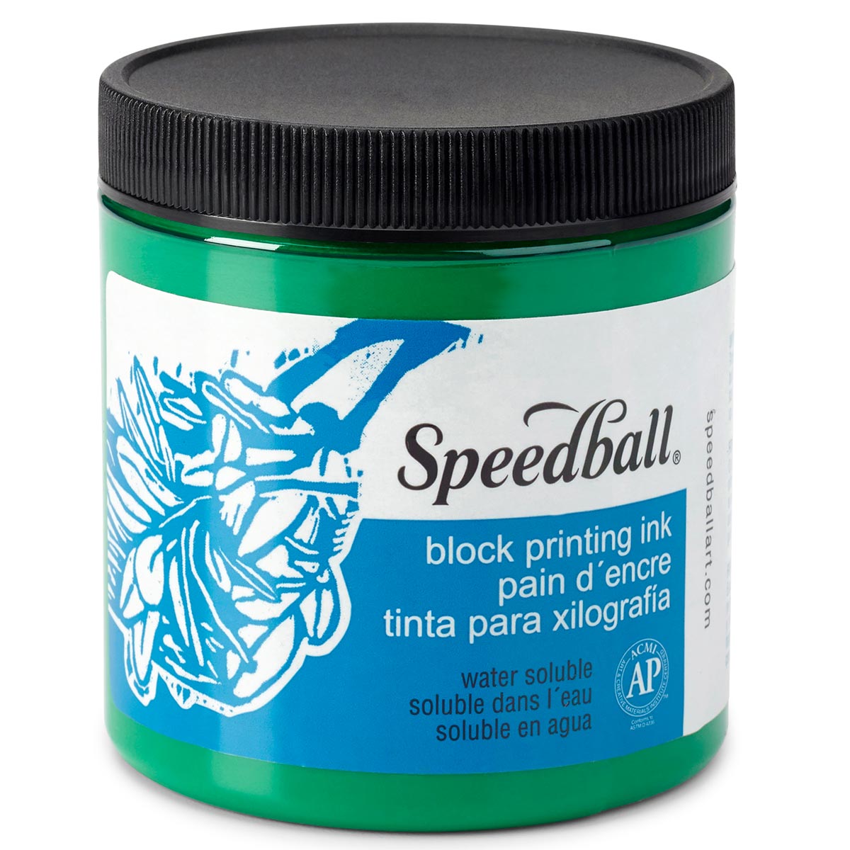Speedball - Water-Soluble Block Ink 236ml (8oz) - Green