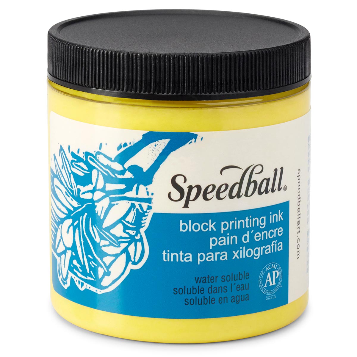 Speedball - in water oplosbaar blok inkt 236 ml (8oz) - geel