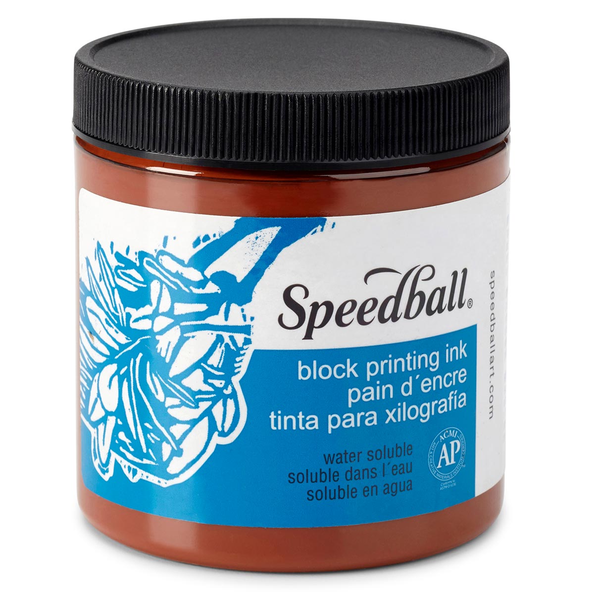 Speedball - in water oplosbaar blok inkt 236 ml (8oz) - Brown