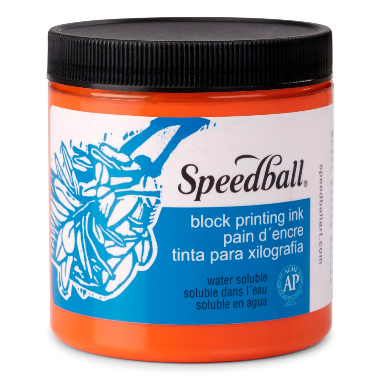 Speedball - in water oplosbaar blok inkt 236 ml (8oz) - oranje