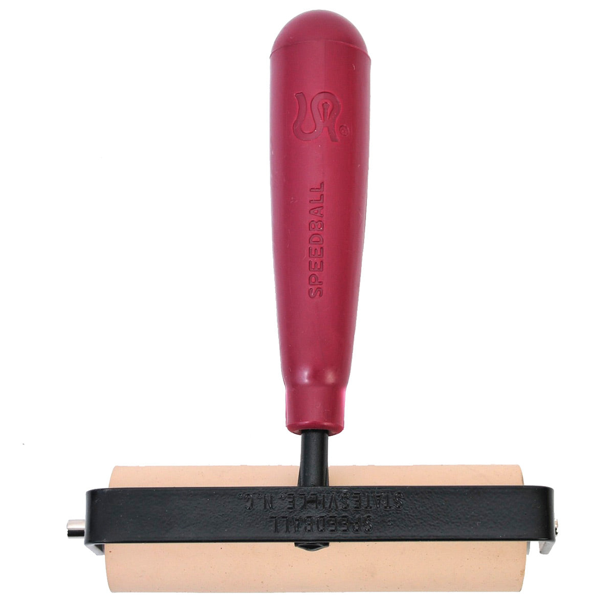 Rubber Roller 10cm Wooden Handle, Brayer for Lino Printing, Relief