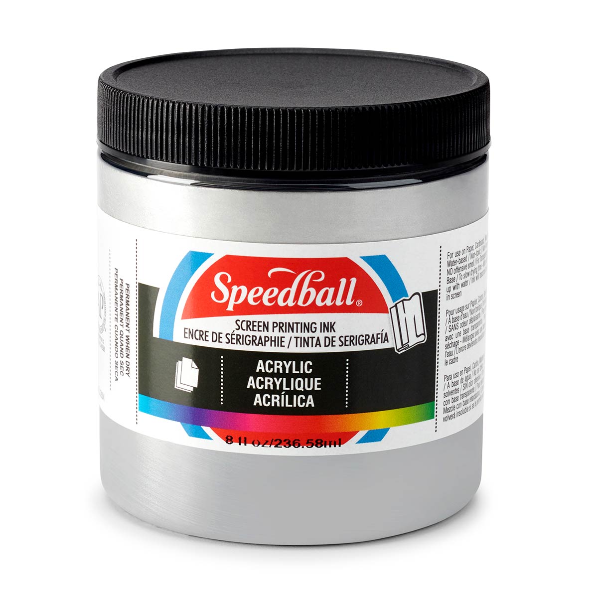 Speedball - Encre de sérigraphie acrylique 236ml (8oz) - Argent