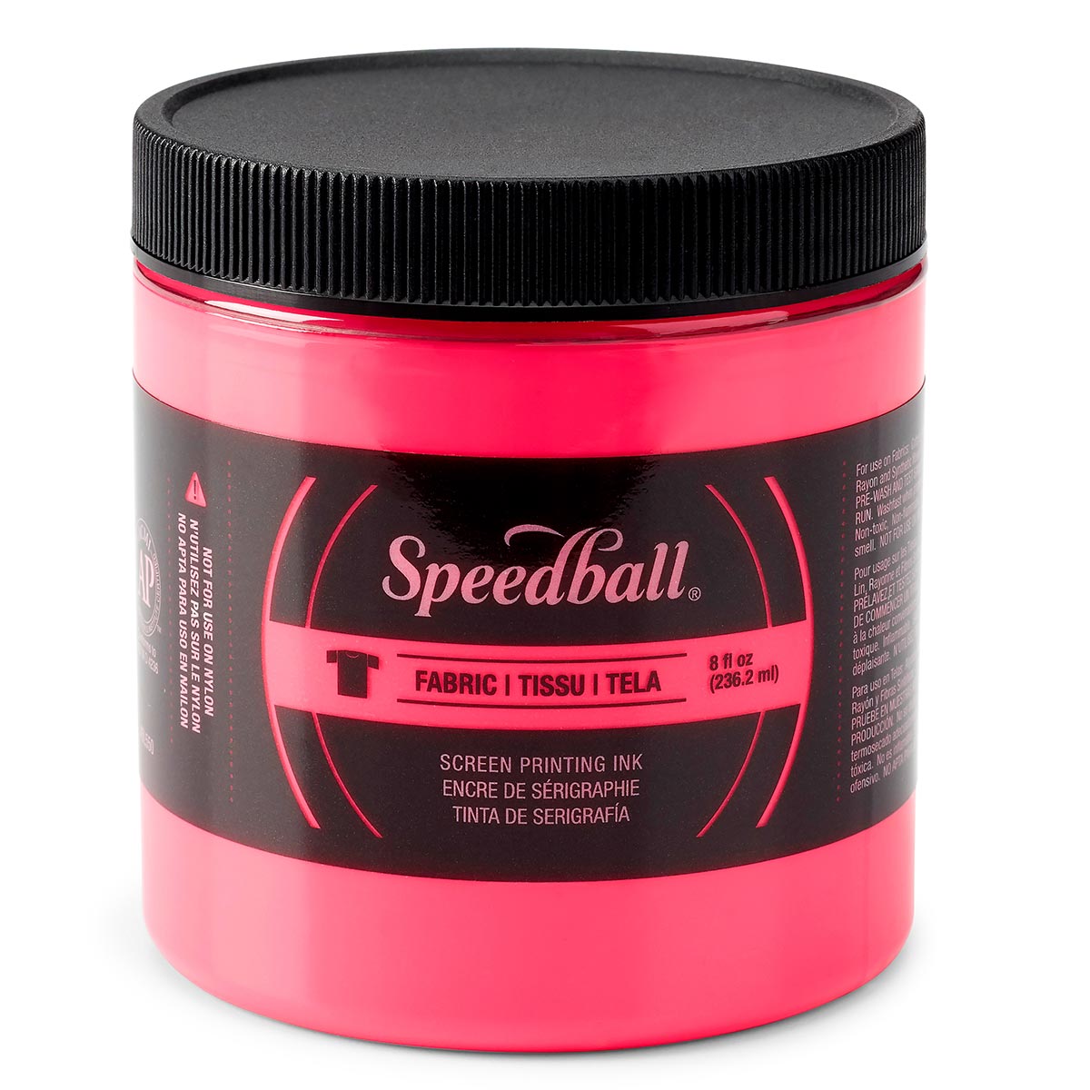 Speedball - Encre de sérigraphie sur tissu 236ml (8oz) - Rose vif fluorescent