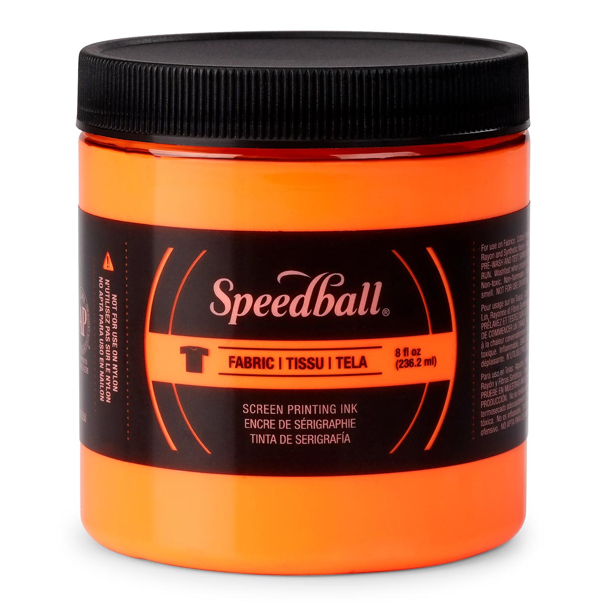 Speedball - Encre de sérigraphie pour tissu 236 ml (8 oz) - Orange fluo