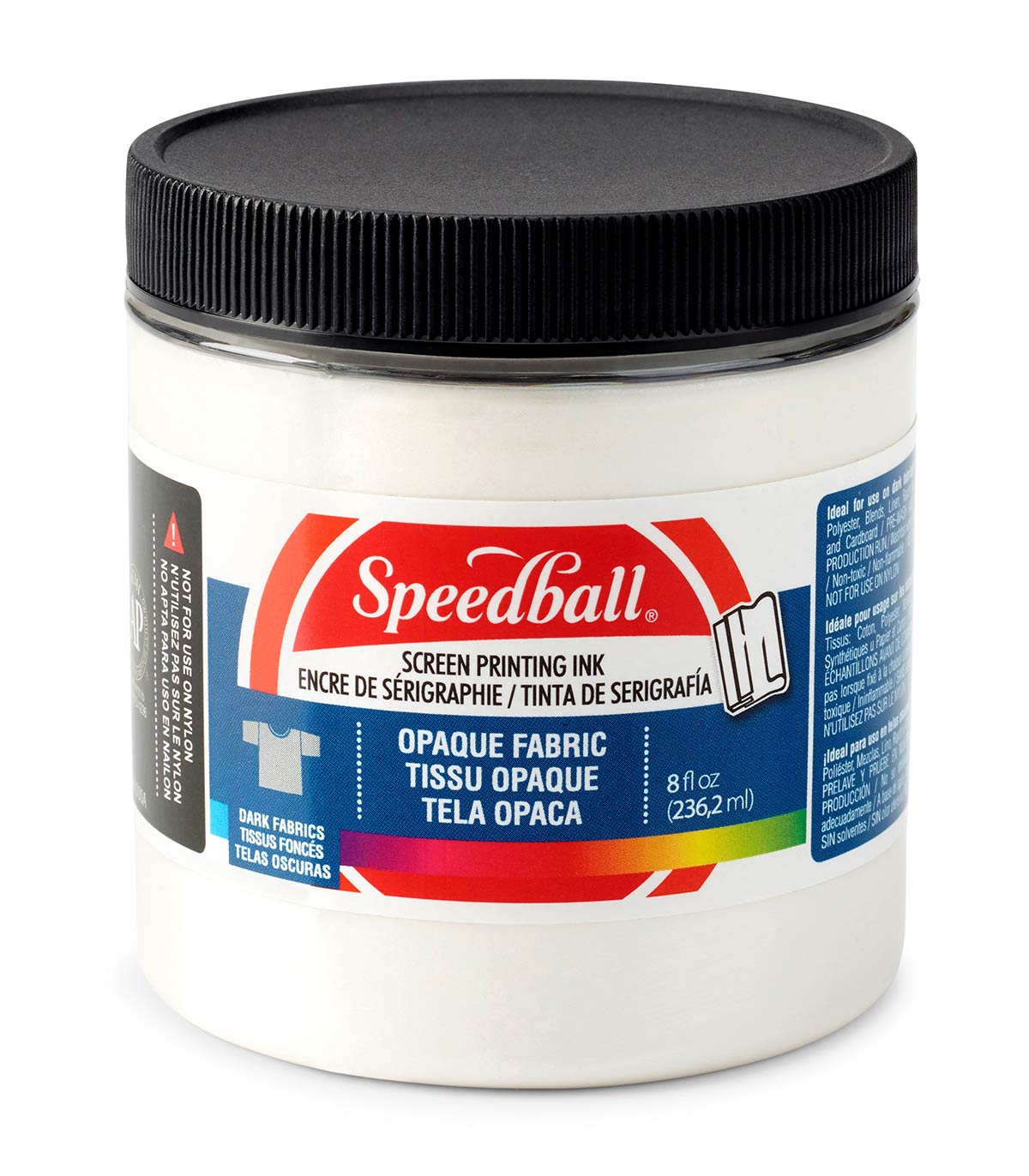 Speedball-Encre de sérigraphie textile 236ml (8oz) -Blanc nacré opaque