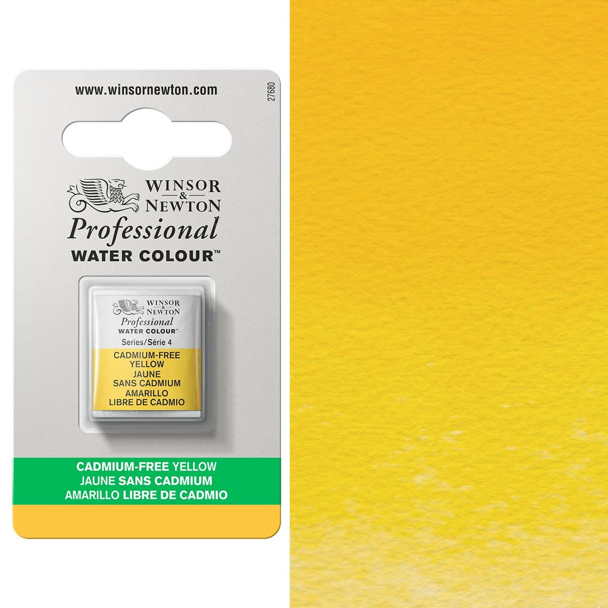 Winsor en Newton - Professional Artists 'Aquarel Half Pan - HP - Cadmium gratis geel