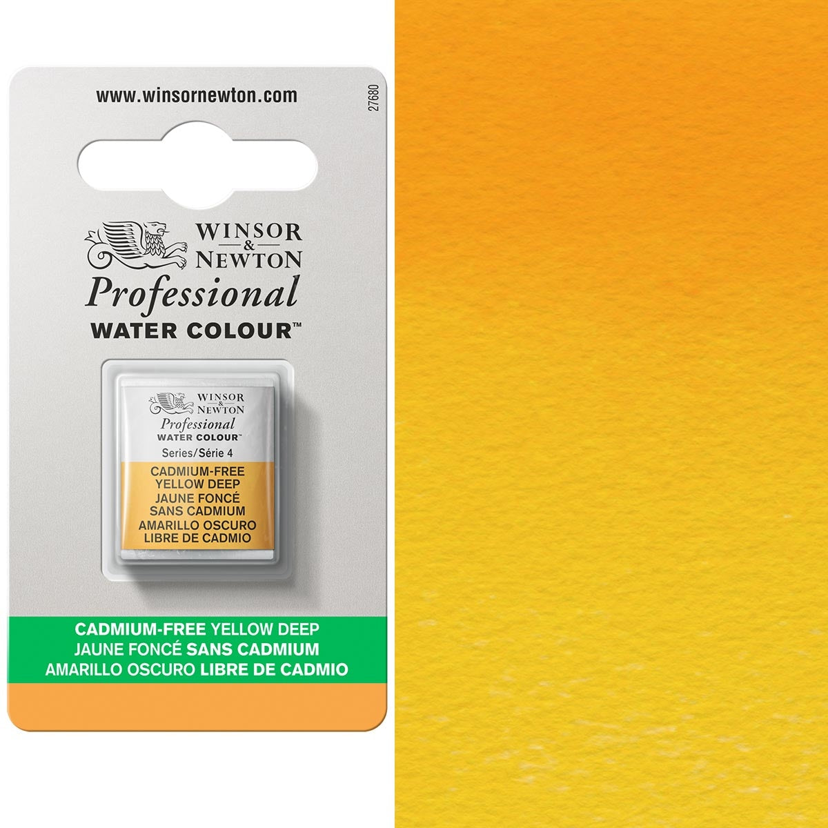 Winsor en Newton - Professional Artists 'Aquarel Half Pan - HP - Cadmium gratis geel diep