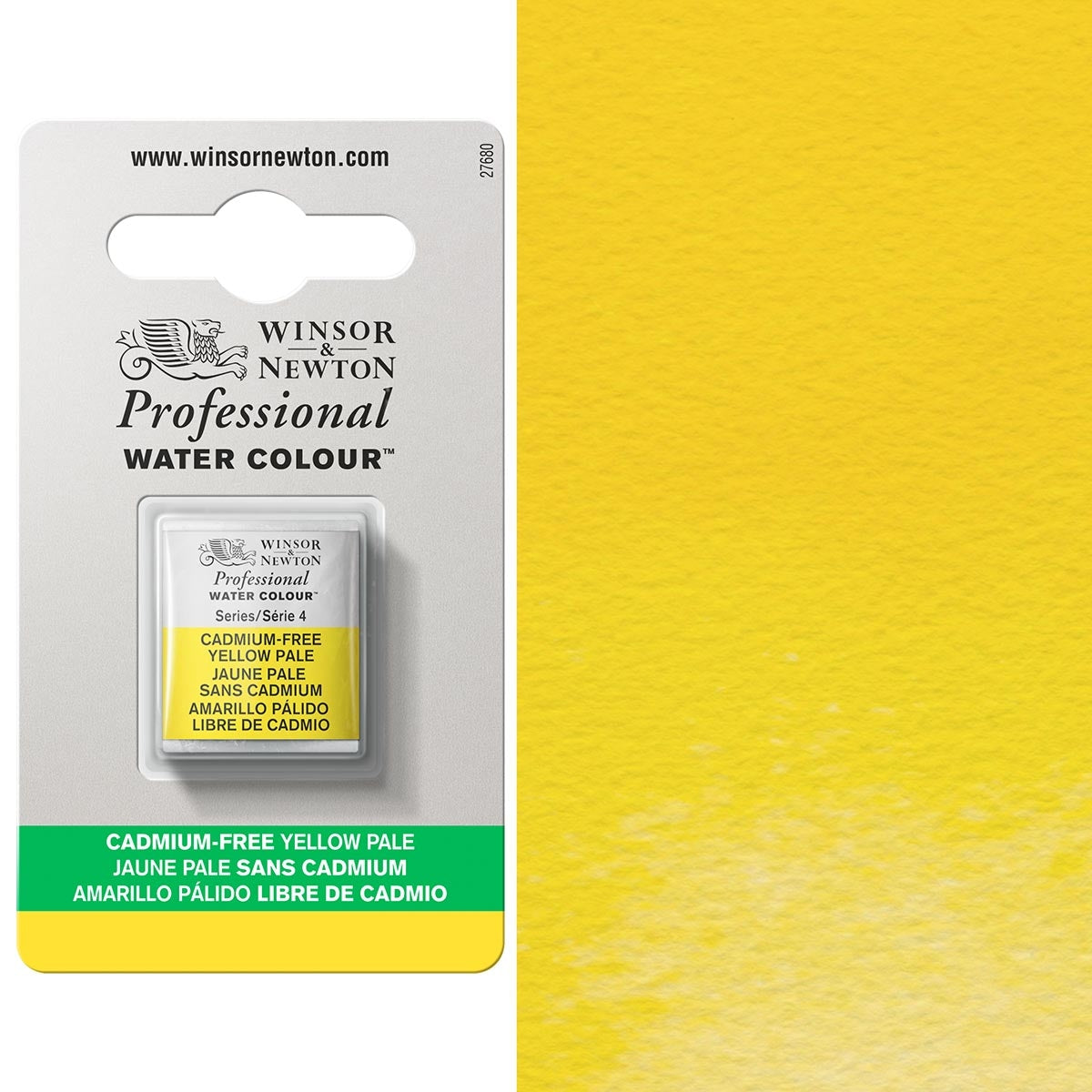 Winsor and Newton - Professional Artists' Watercolour Half Pan - HP - Cadmium FREE Yellow Pale
