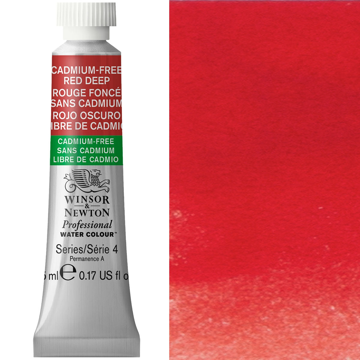 Winsor et Newton - Aquarelle des artistes professionnels - 5 ml - cadmium gratuit rouge profond