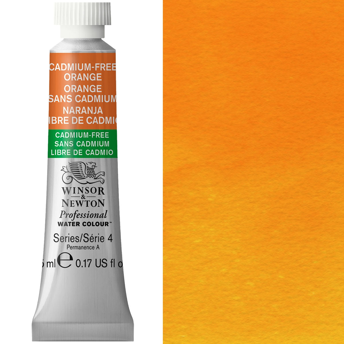 Winsor et Newton - Aquarelle des artistes professionnels - 5 ml - Cadmium gratuit orange
