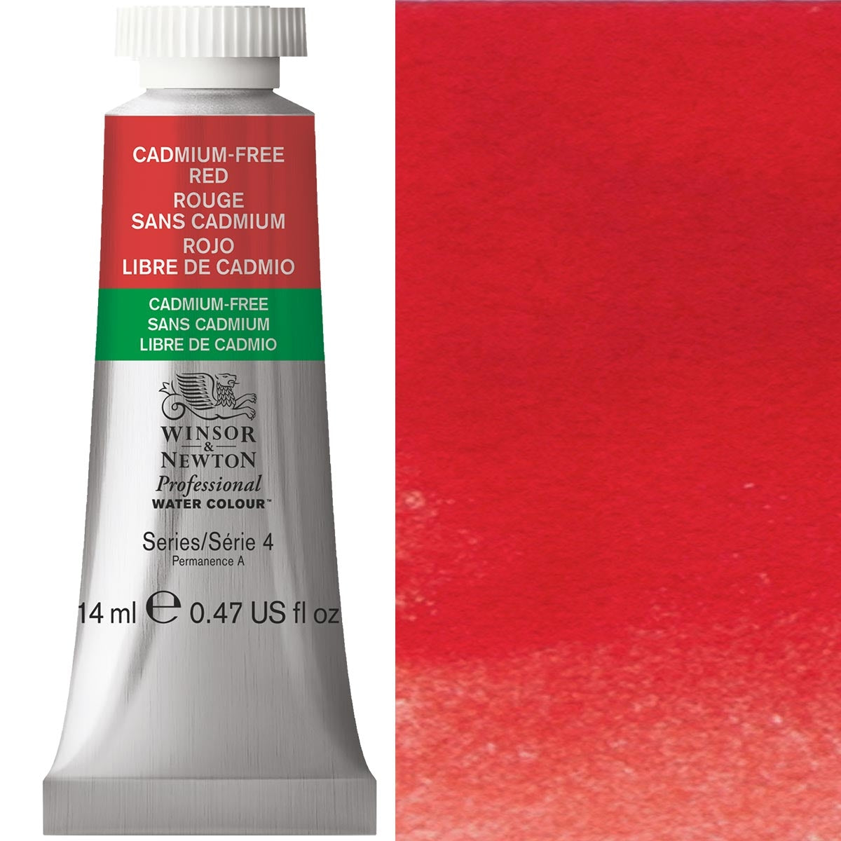 Winsor and Newton - Professional Artists' Watercolour - 14ml - Cadmium FREE Red
