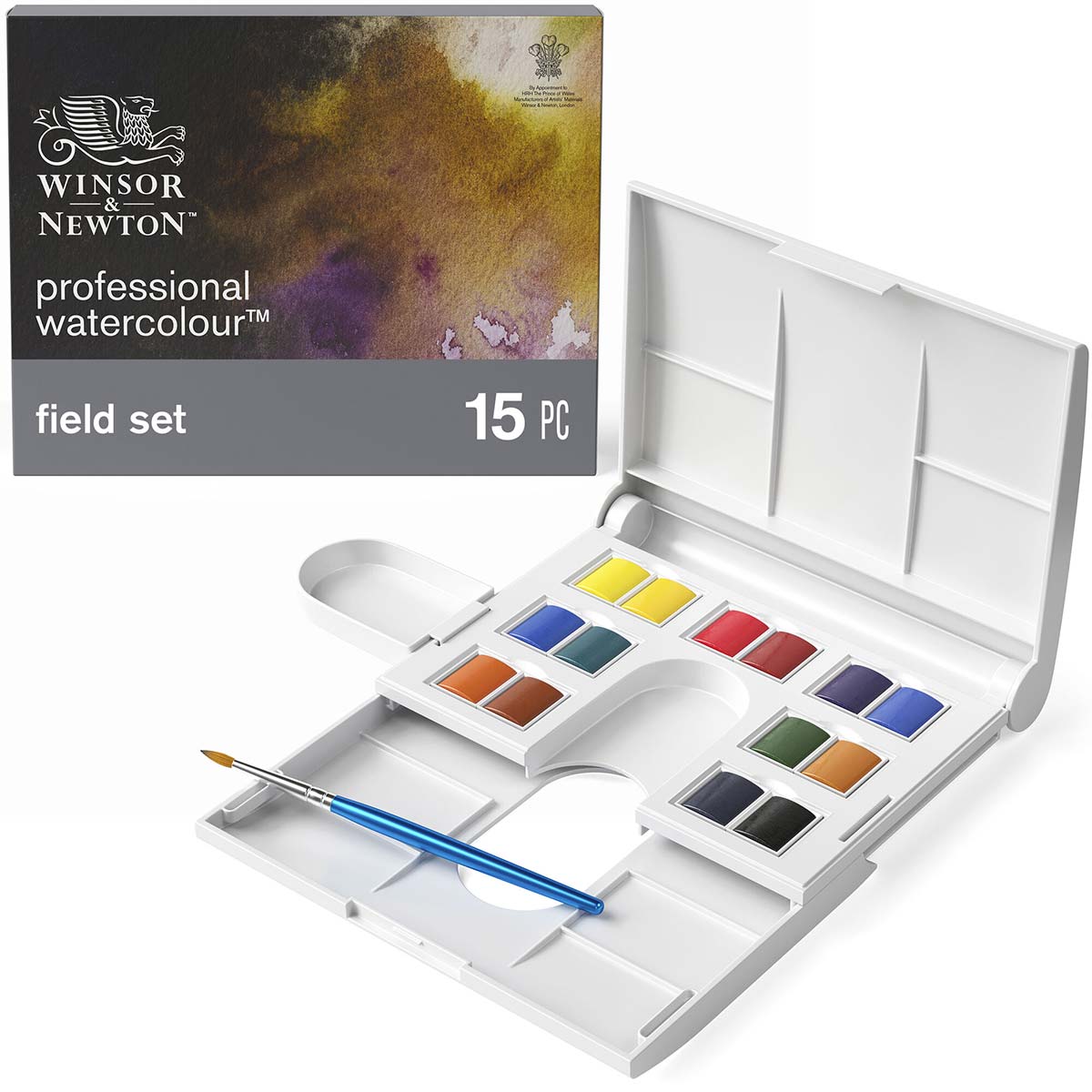 Winsor and Newton - Watercolor di Artists Professional - Compact Set (14 mezze padelle)