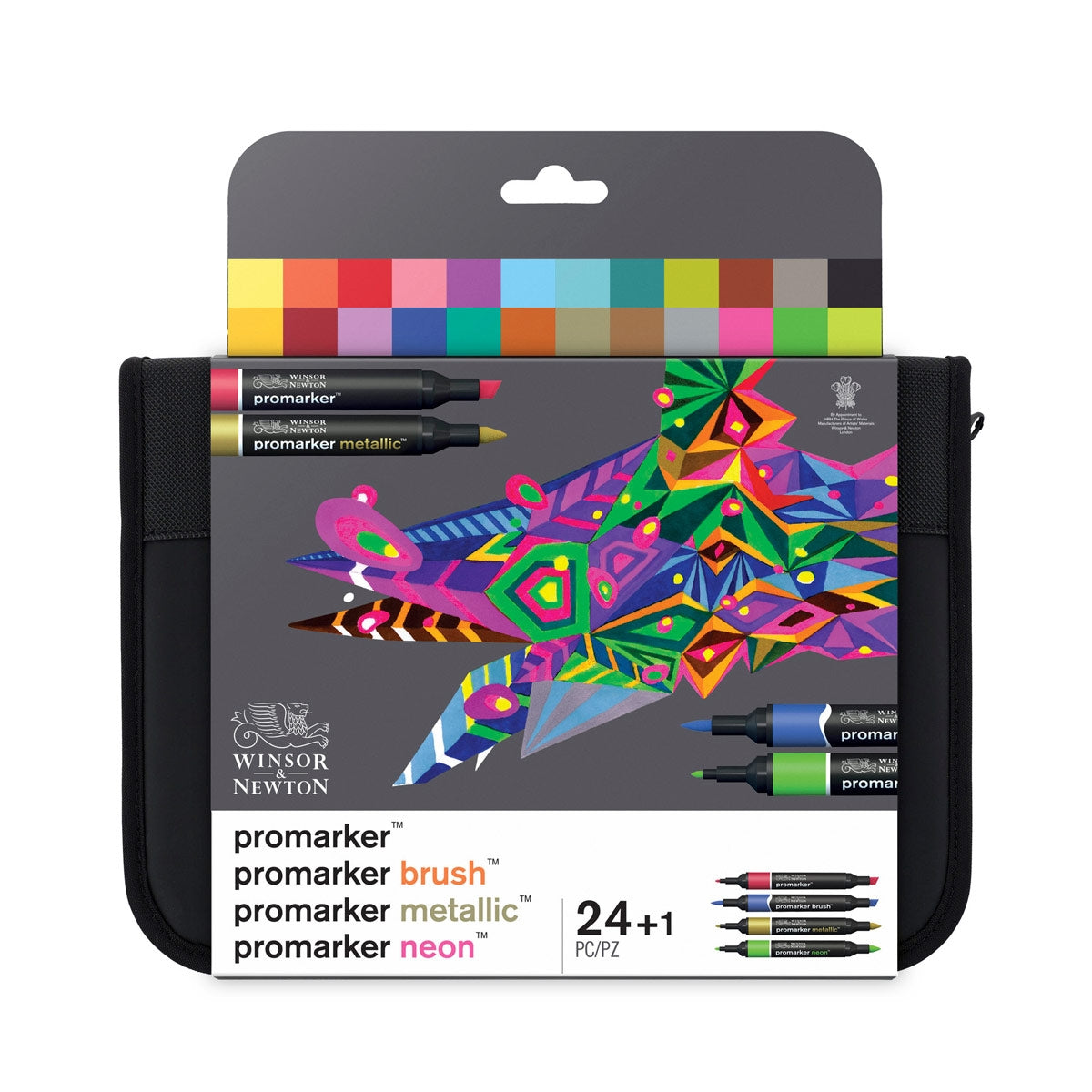 Winsor & Newton - gemischter Marker - Wallet 24 Set Promarker