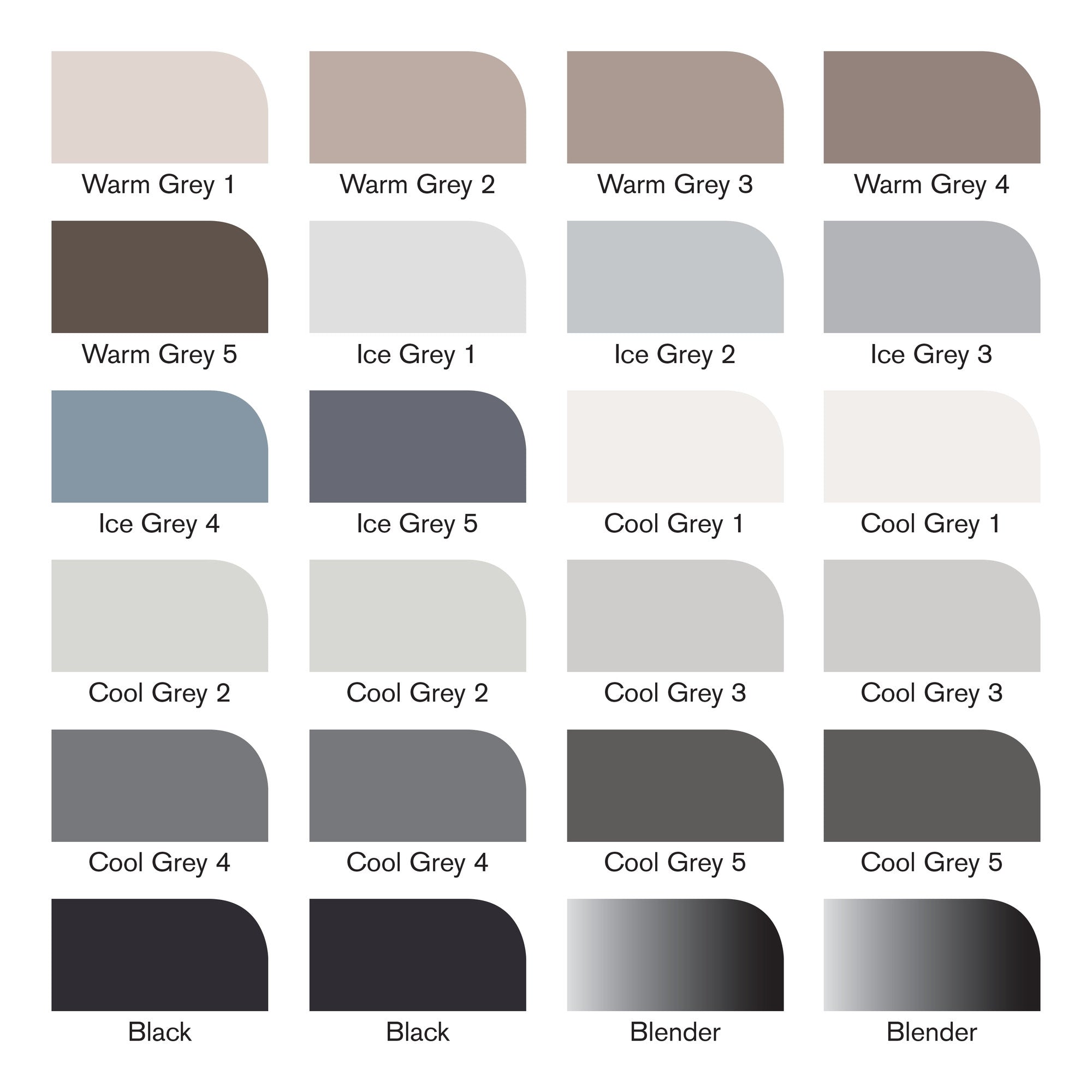 Winsor & Newton - Promarker 24 Set Black & Grays Wallet