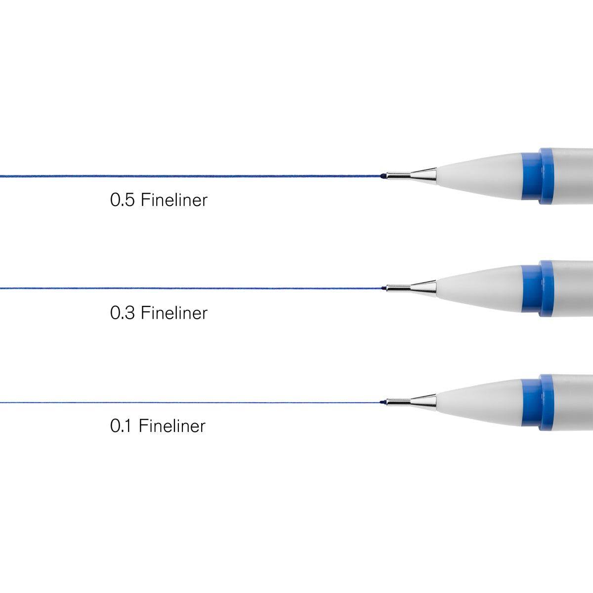 Winsor & Newton - Fine Liner Pens 3x diverse maten - Indigo Blue