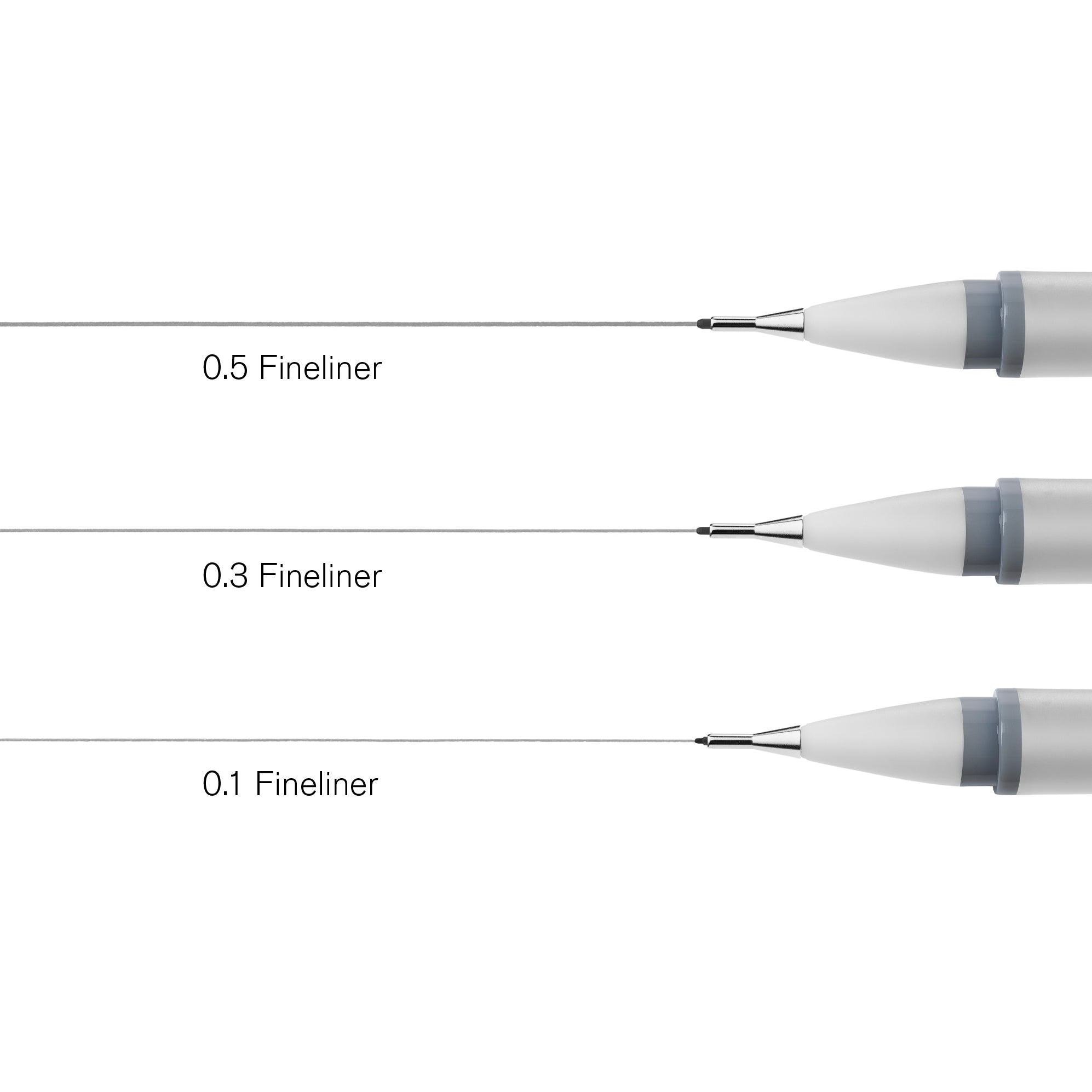 Winsor & Newton - Fine Liner Pens 3x diverse maten - Cool Gray