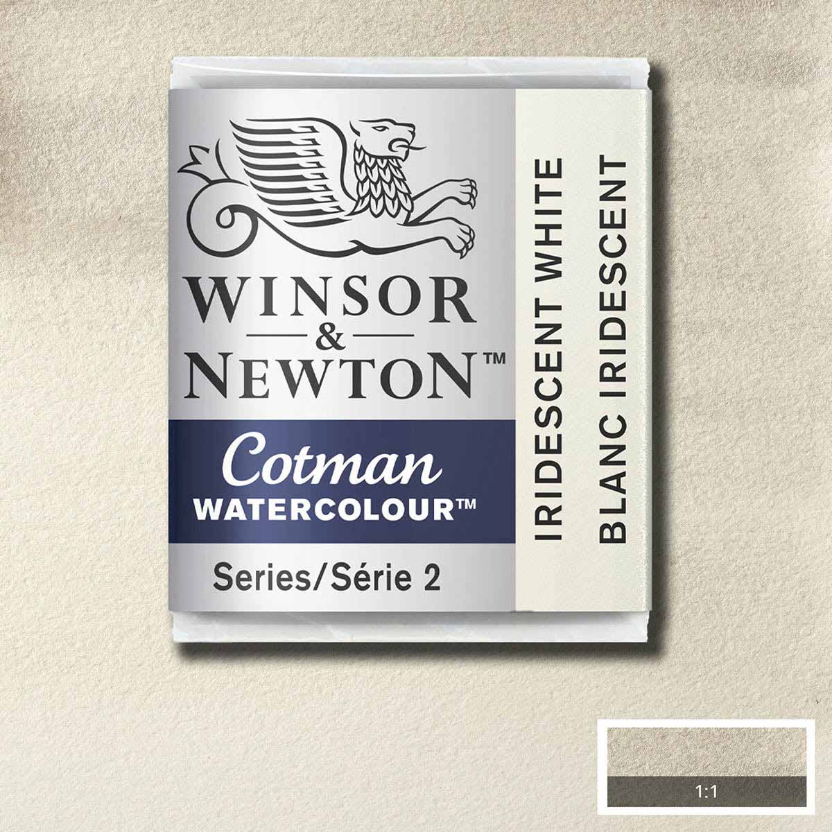 Winsor en Newton - Cotman Aquarel Half Pan - iriserend wit