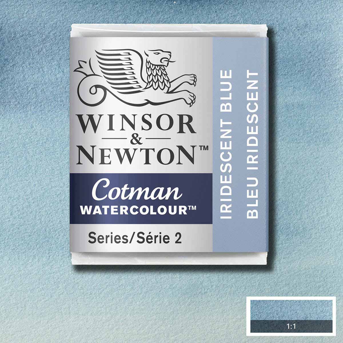 Winsor and Newton - Cotman Watercolour Half Pan - Iridescent Blue
