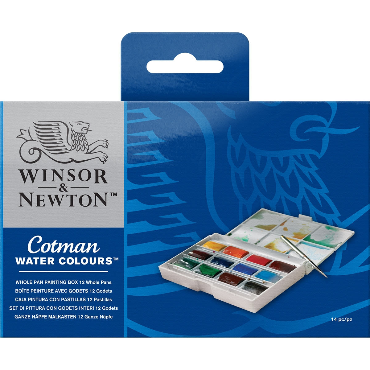 Winsor et Newton - Cotman Watercolor 12 Boîte à peinture entier entier