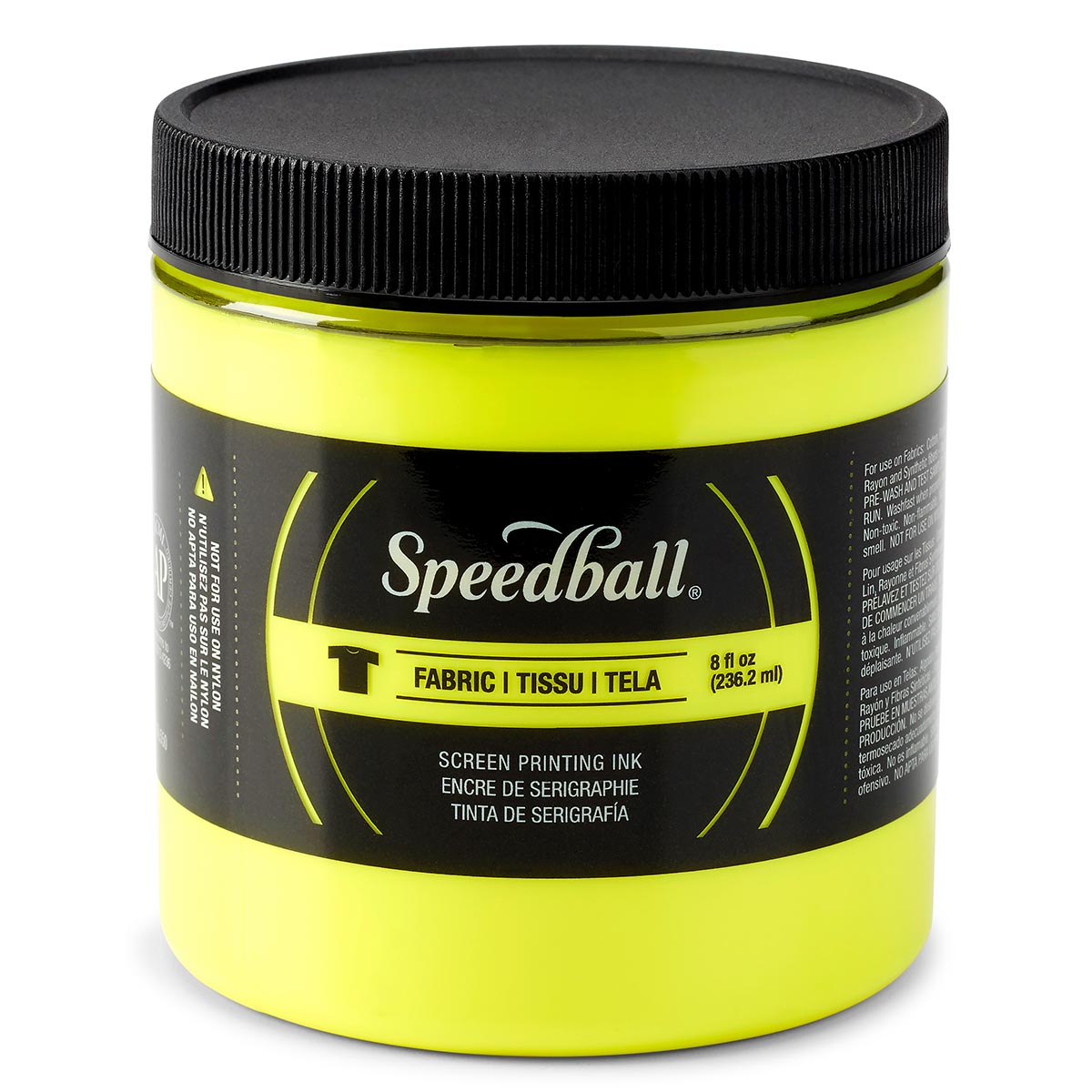 Speedball-Encre de sérigraphie textile 236ml (8oz) -Jaune fluorescent
