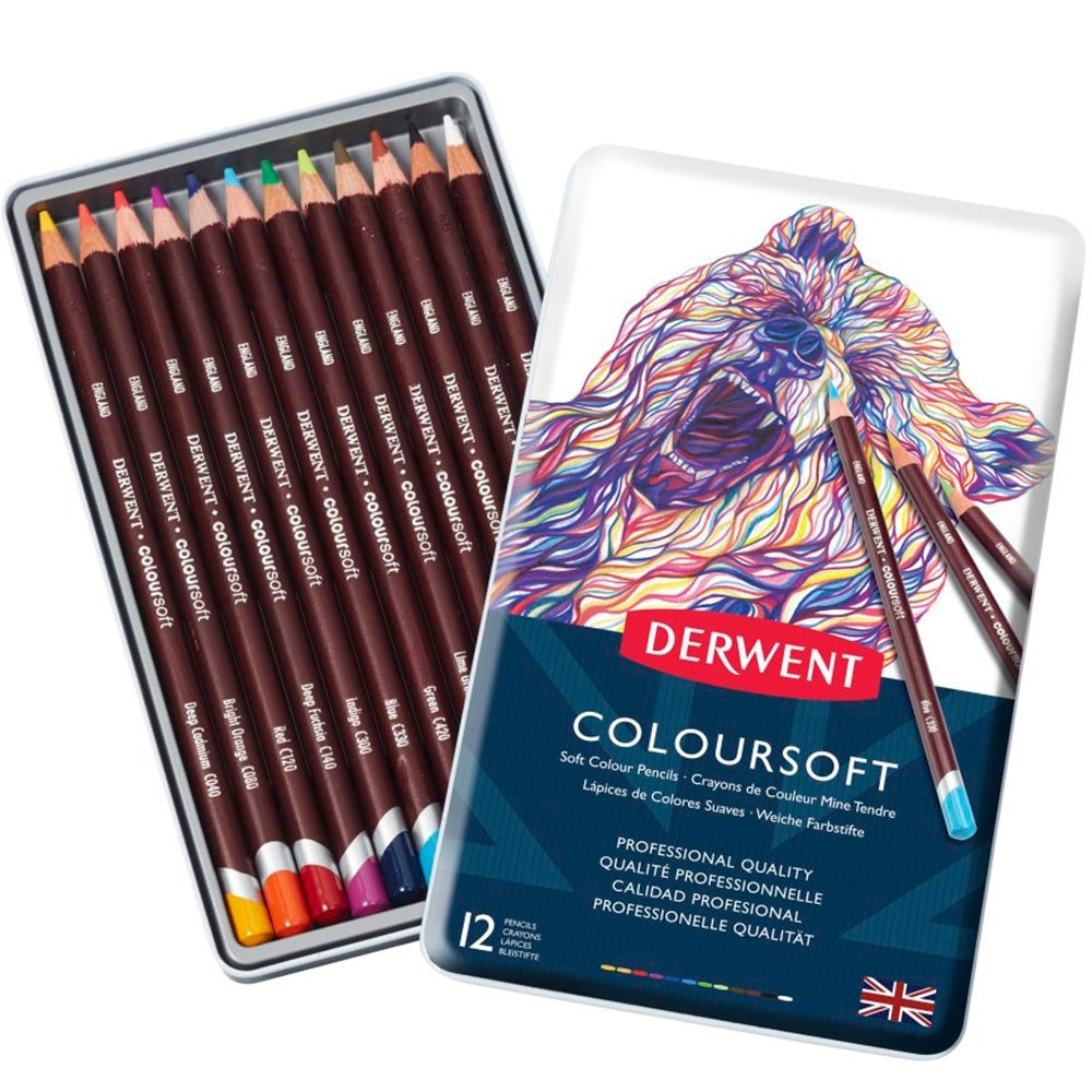 Derwent - Coloursoft Bleistift - 12 Zinn