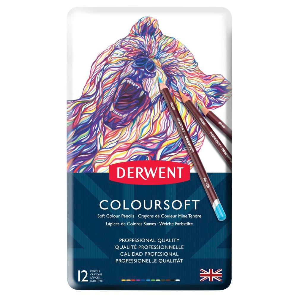 Derwent - ColieSoft Crayon - 12 Tin