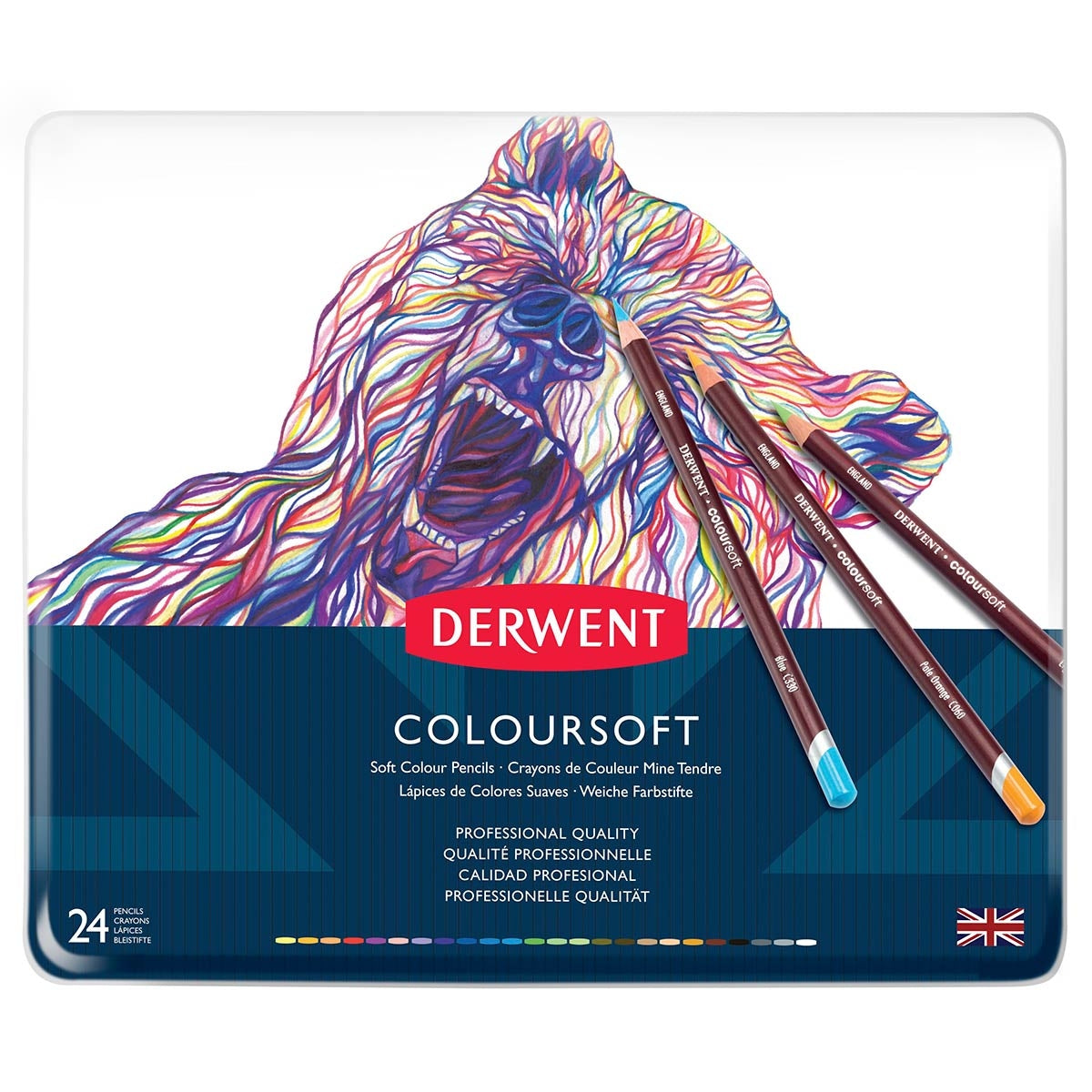 Derwent - Coloursoft Bleistift - 24 Zinn