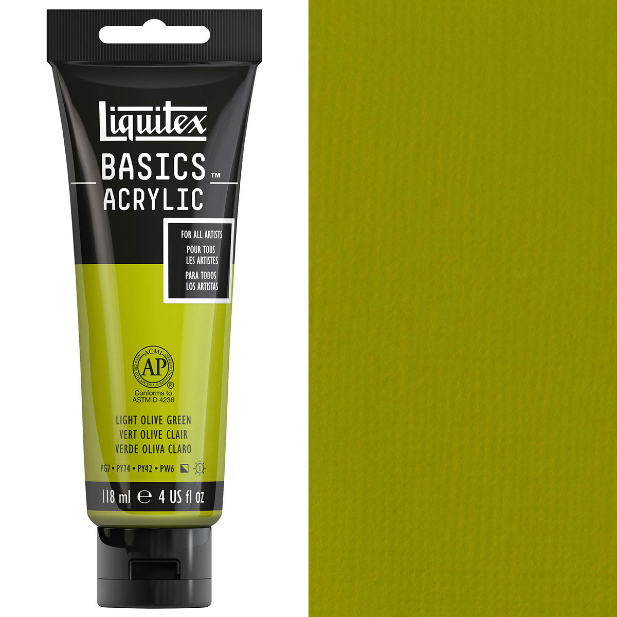 Liquitex - Basics Acrylfarbe - 118ml - Helles Olivgrün