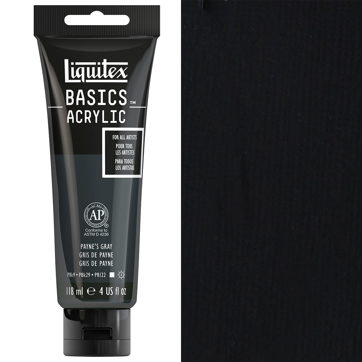Liquitex - Grundlagen Acrylfarbe - 118 ml - Paynes Grey