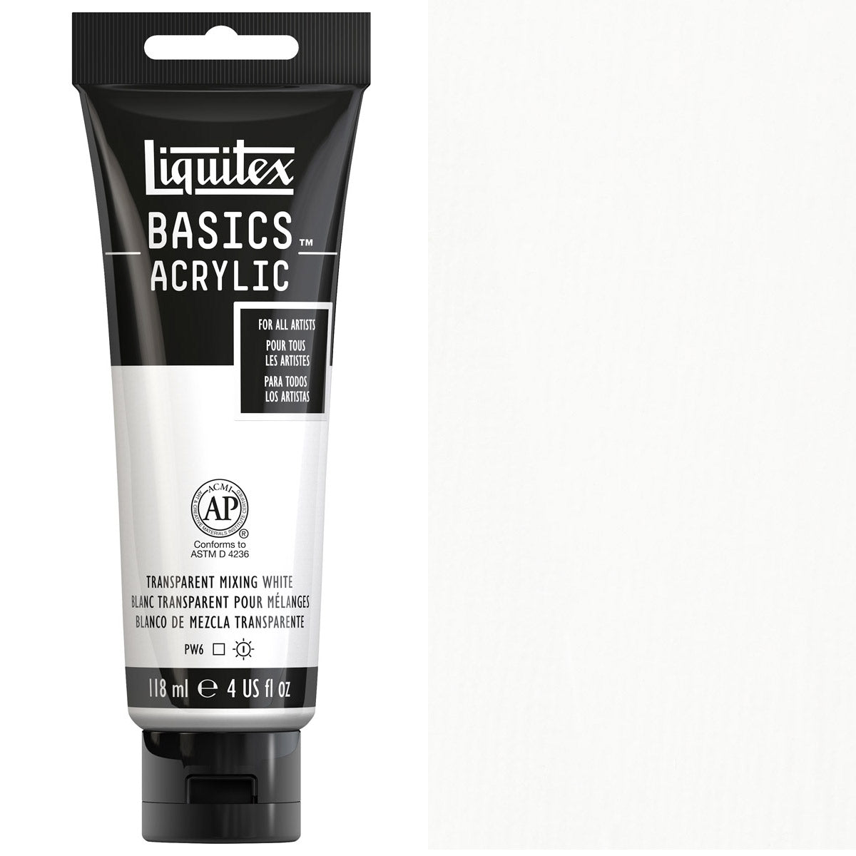 Liquitex - Basics Acrylkleur - 118 ml - Transparant Mixing White