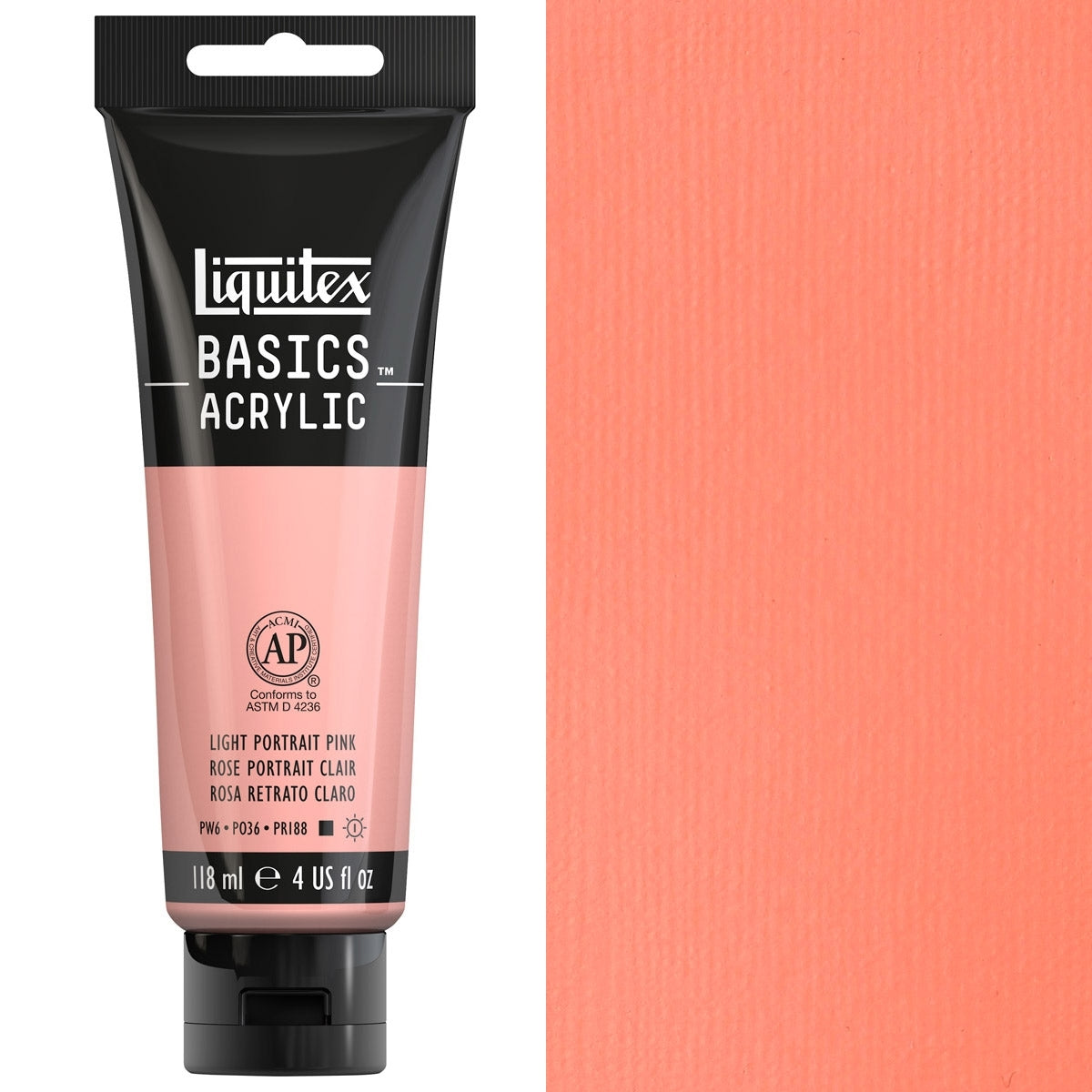 Liquitex Basics Acrylic Fluid Paint - Light Pink, 118 ml
