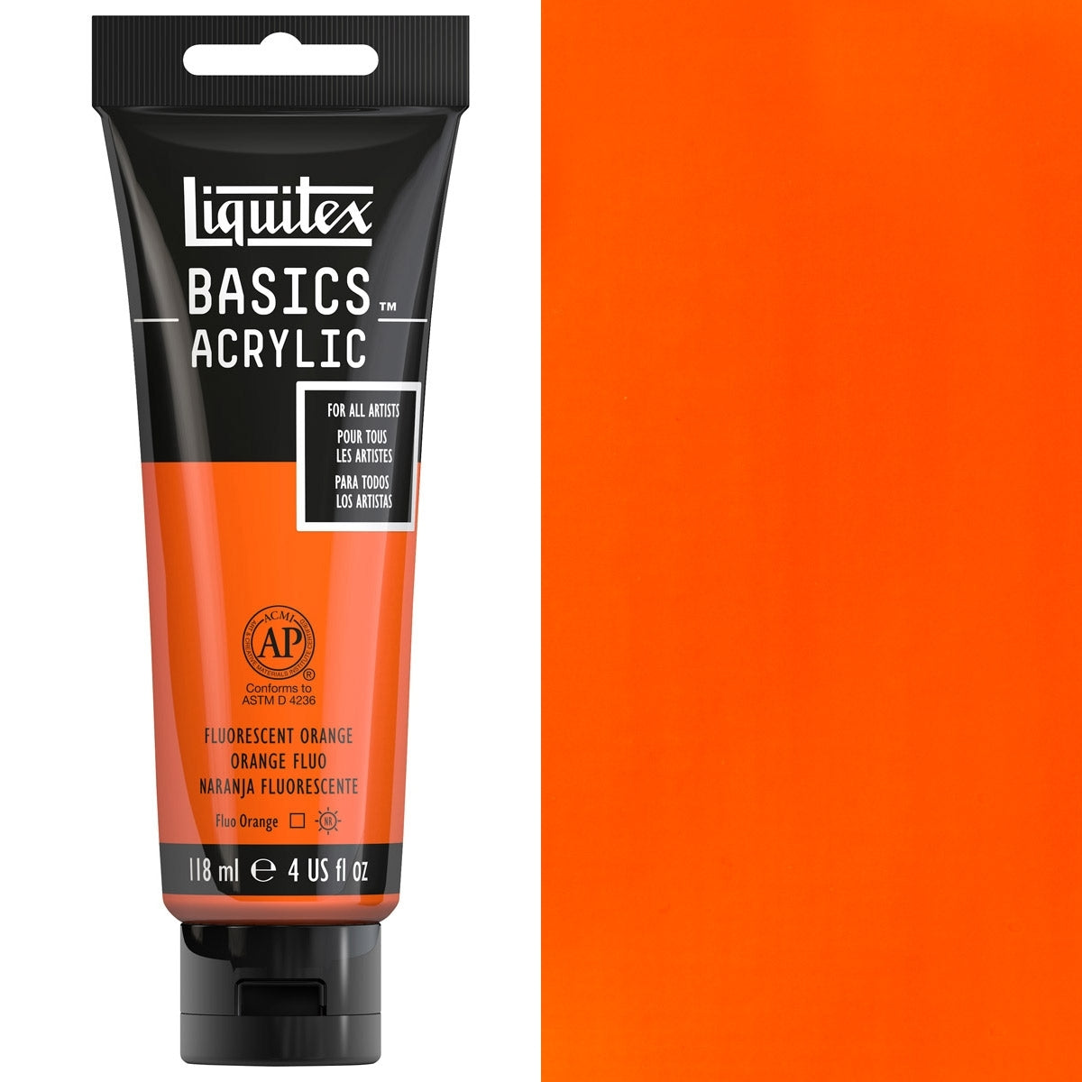 Liquitex - Basics Acrylkleur - 118 ml - Fluorescent Orange