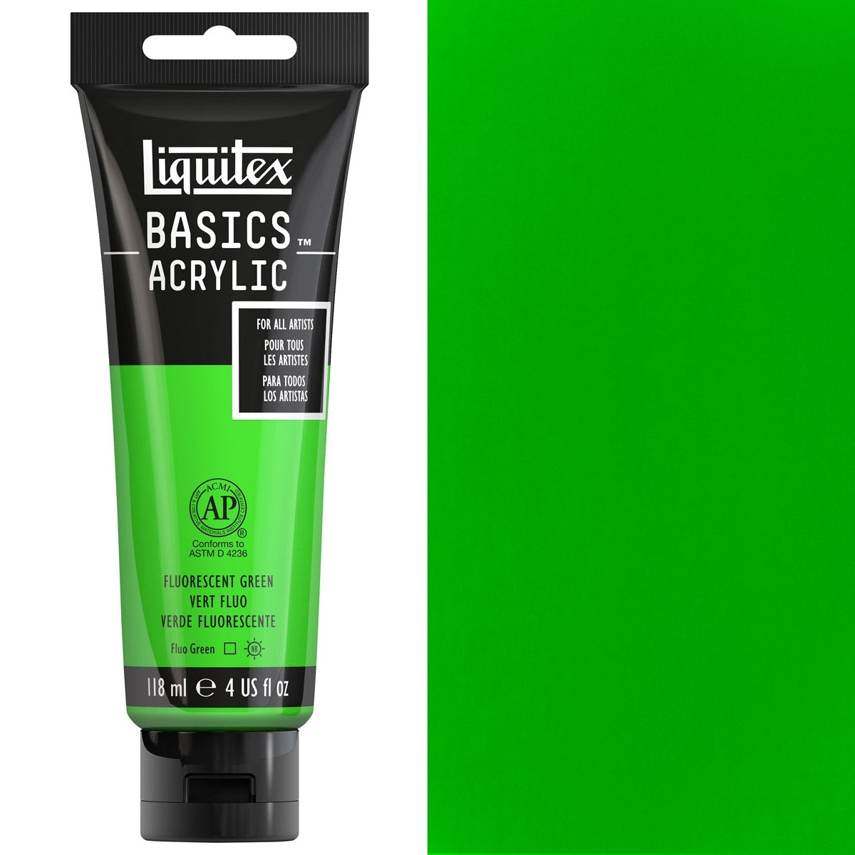 Liquitex - Basics Acrylic Colour - 118ml - Fluorescent Green