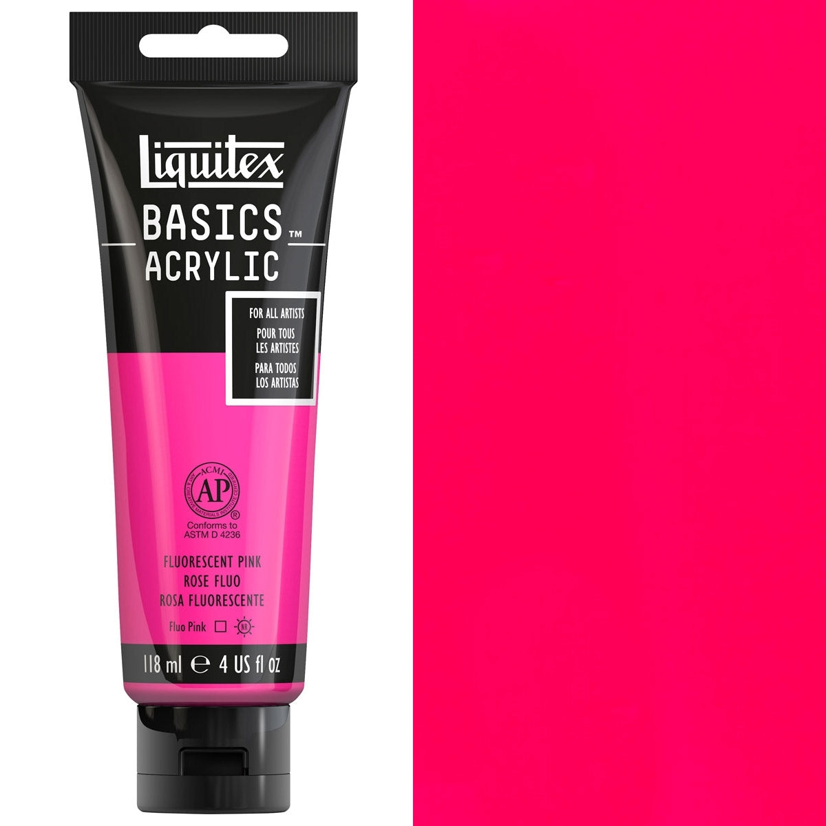 Liquitex - Grundlagen Acrylfarbe - 118 ml - Fluoreszierrosa