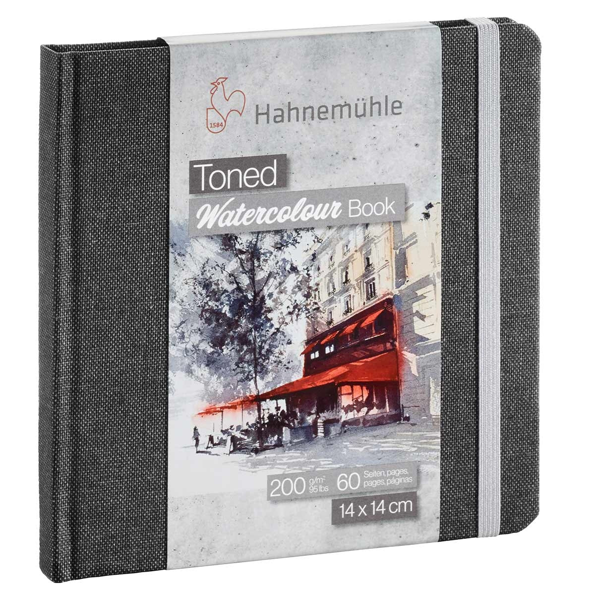 Hahnemuhle - getönte Aquarellbücher - Grau 14x cm Quadrat