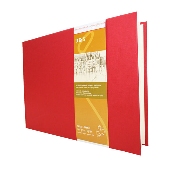 Hahnemuhle - D&S Sketch Book - A5 140gsm - Red - Landscape