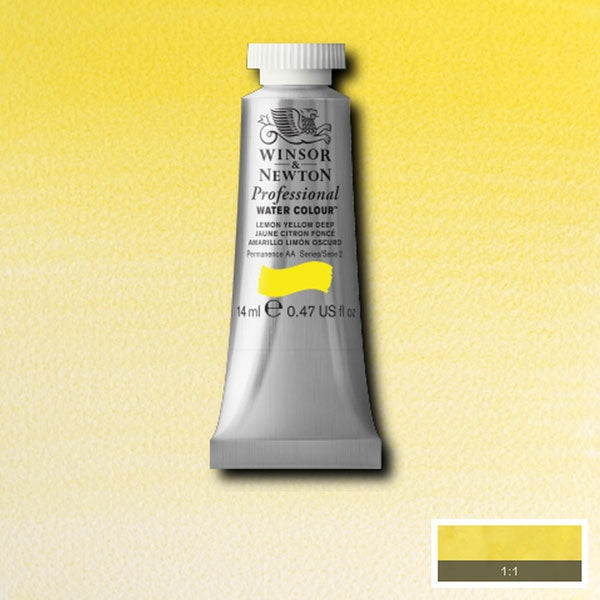 Winsor and Newton - Professional Artists' Watercolour - 14ml - Lemon Yellow Deep
