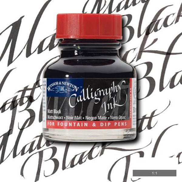Winsor e Newton - Caligraphy Ink - 30 ml Matt Black