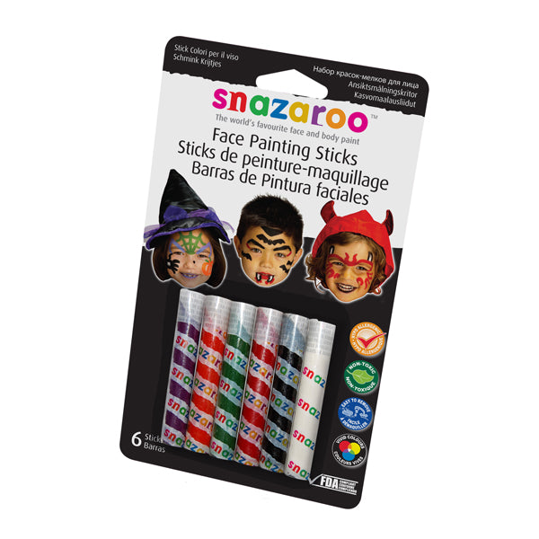 Snazaroo - 6 bastoncini di pittura per il viso spaventosi