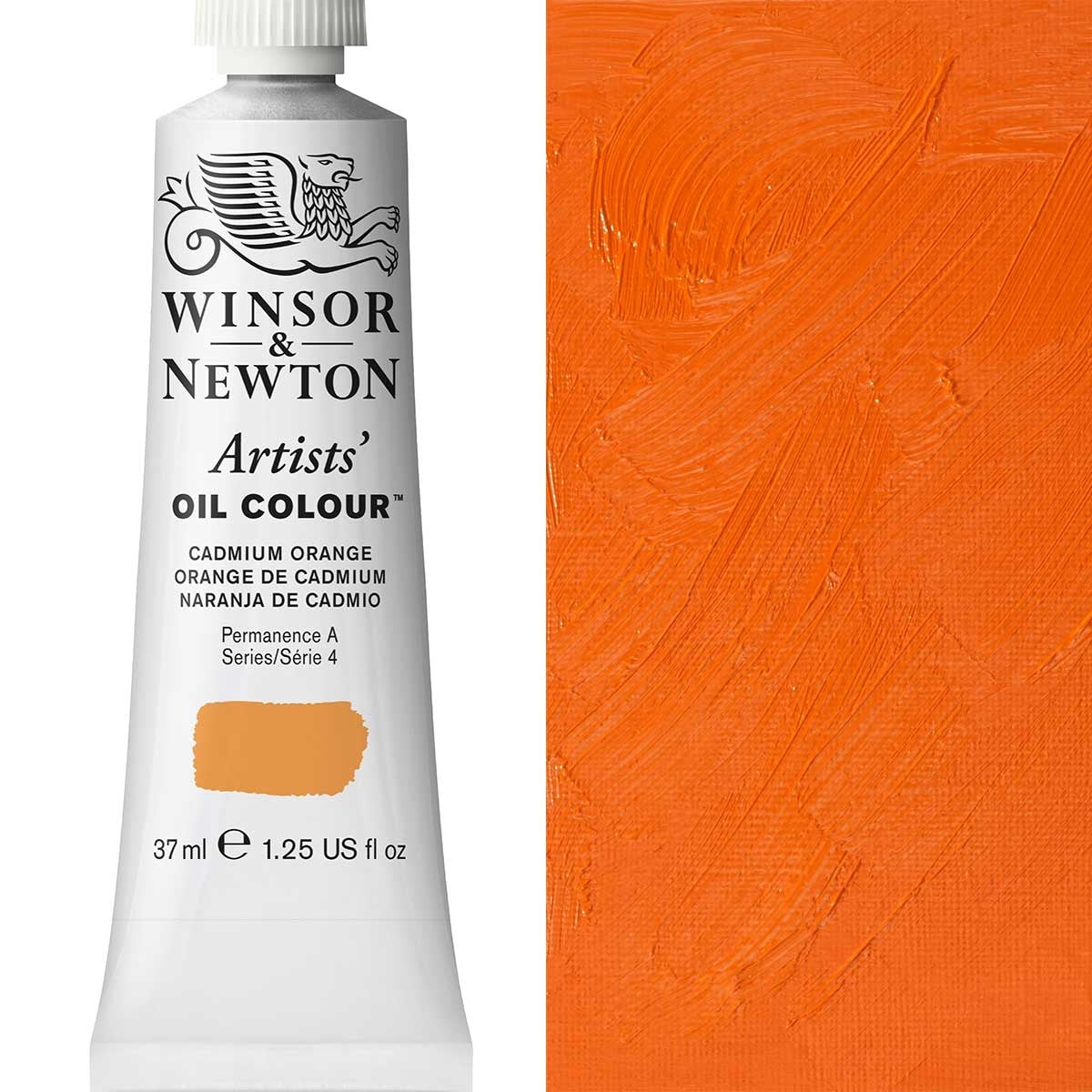 Winsor and Newton - Artists' Oil Colour - 37ml - Cadmium Orange