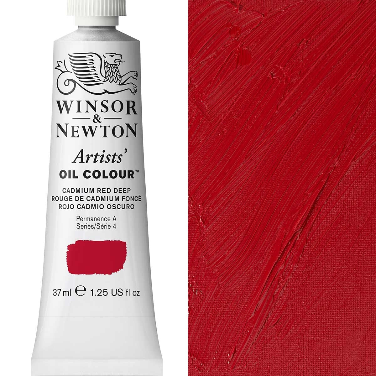 Winsor and Newton - Artists' Oil Colour - 37ml - Cadmium Red Deep