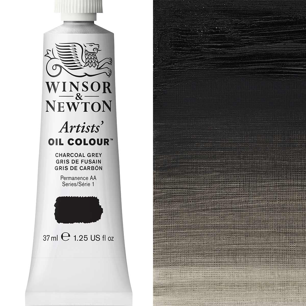 Winsor and Newton - Artists' Oil Colour - 37ml - Charcoal Grey