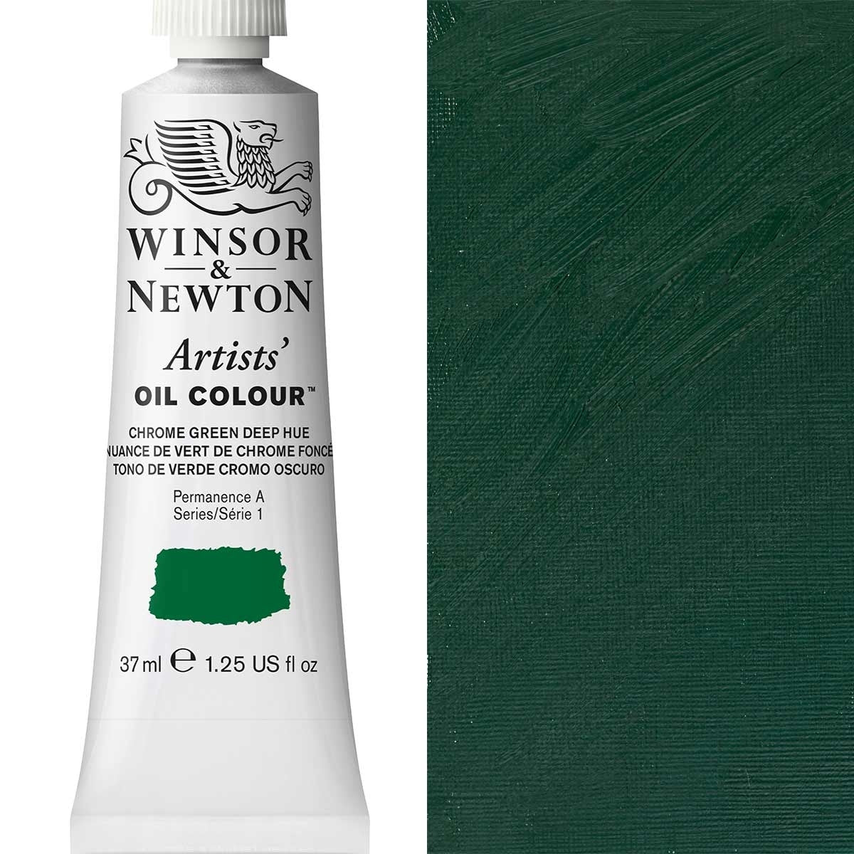 Winsor and Newton - Artists' Oil Colour - 37ml - Chrome Green Deep Hue