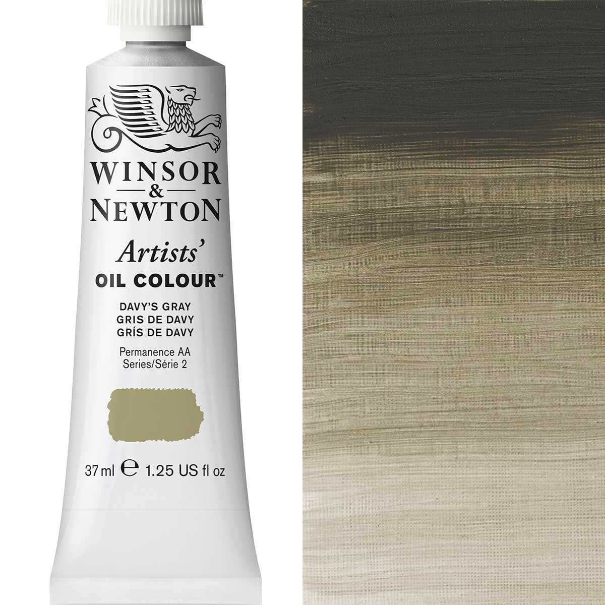 Winsor and Newton - Artists' Oil Colour - 37ml - Davy's Grey