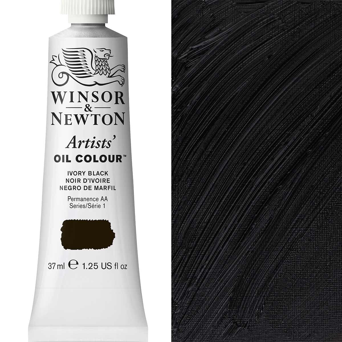 Winsor und Newton - Ölfarbe der Künstler - 37 ml - Elfenbeinschwarz